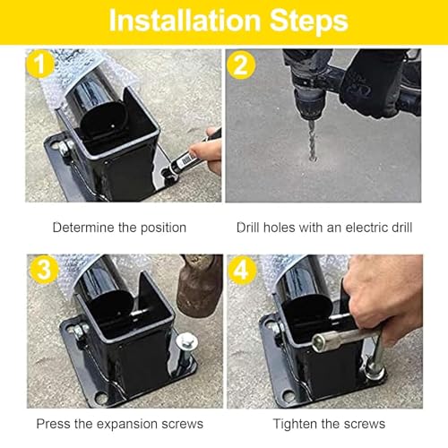 Barrière de parking pliable ultra-résistante - Borne de sécurité métallique pour allée, idéale pour arrêter et protéger les véhicules, avec bandes de signalisation, parfaite pour la sécurité