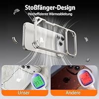 NIFBANG für iPhone 18 Pro Max Hülle,Aluminium Metall Dünn Slim No Back Handyhülle Kompatibel mit MagSafe,4 Ecken-Airbag Stoßfeste Schutzhülle, Rahmenlose iPhone 18 Pro Max Bumper Case(Silber) – Ansicht 5