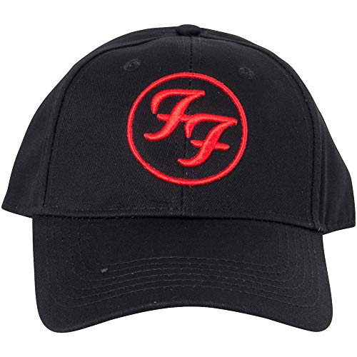 Image of Foo Fighters Baseball Cap Red Circle Band Logo Official Black Snapback One Size