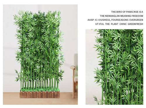 Arbre de bambou artificiel pour structurer une cloison de bureau modulable - 3