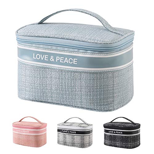 Makeup Bag Travel Cosmetic Bag Portable Makeup Case Organizer Large Toiletry Bags Travel Accessories for Women and Girls ( light blue ) Makeup Bag Travel Cosmetic Bag Portable Makeup Case Organizer Large Toiletry Bags Travel Accessories for Women and Girls ( light blue )
