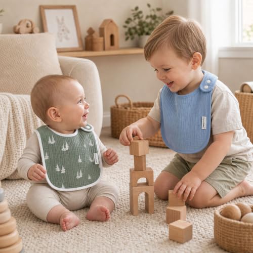 Image of Muslin Baby Bibs for Drooling and Teething,Bibs for Boys Girls