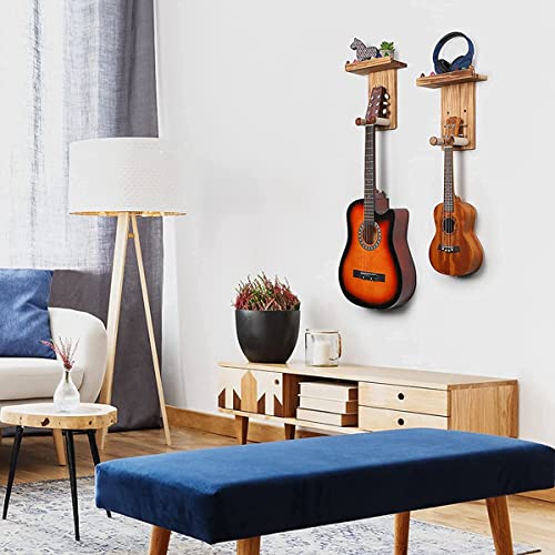 DINESA Lot de 2 supports muraux pour guitare avec support de médiator en pin massif - Les Beatles, Paul McCartney, John Lennon, RIngo Starr, George Harrison DINESA Lot de 2 supports muraux pour guitare avec support de médiator en pin massif – Image 5