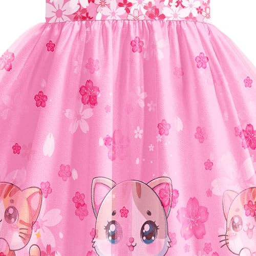LQSZ Toddler Tutu Dress Unicorn Girls Fluffy Summer Dresses Party Tulle Sundress School for Kids 3-12Y4