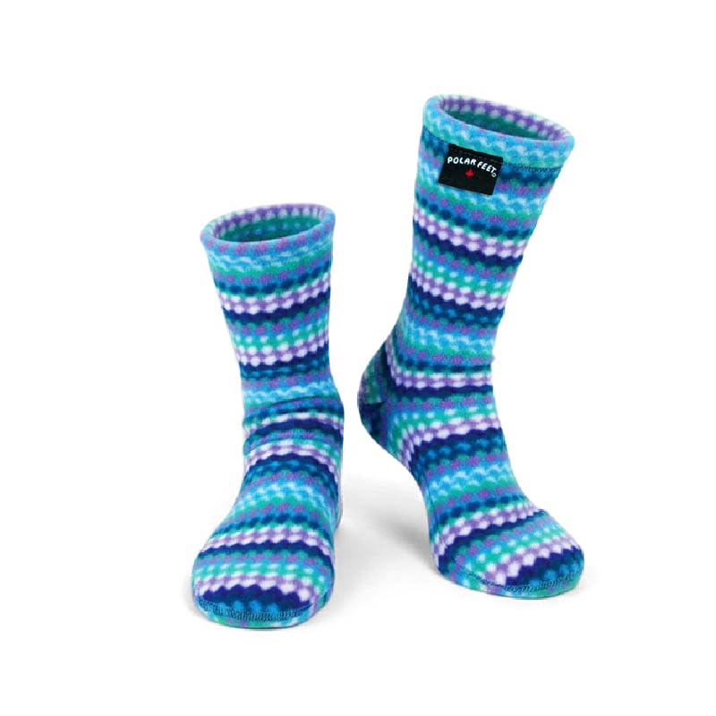 Polar Feet Fleece Socks for Men & Women | Warm Cozy Non-Constricting Fit | Soft Comfortable Winter Socks for Everyday Wear Ripples Small (W6-7.5/M5-6)