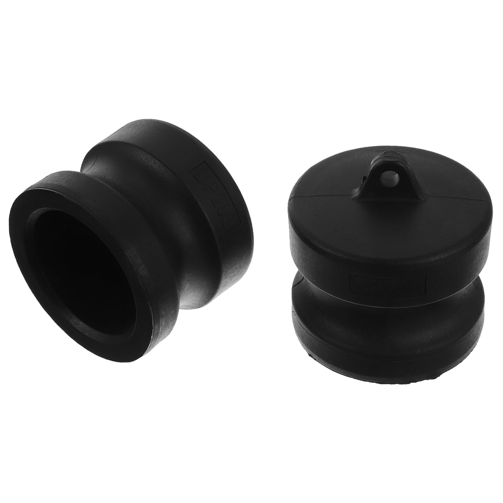 Adaptador de leva y ranura DN50 resistente en polipropileno negro para acoplamiento industrial