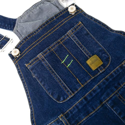 Image of KIDSCOOL SPACE Baby Little Girls Denim Overalls,Toddler Big Boys Adjustable Jeans Workwear