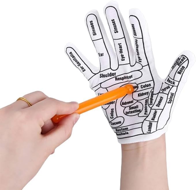 Trikhomam Acupressure Hand Socks With Stick Acupressure Hand Pointed Reflexology Hand Spa for Palm Finger Massager Football Glove Accessories Tools Plastic Massage Socks-image-4