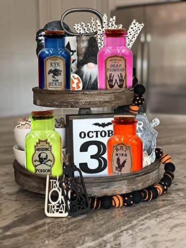Halloween Decoration Indoor,Potion Bottles,4 Glass Apothecary Bottles - image 5