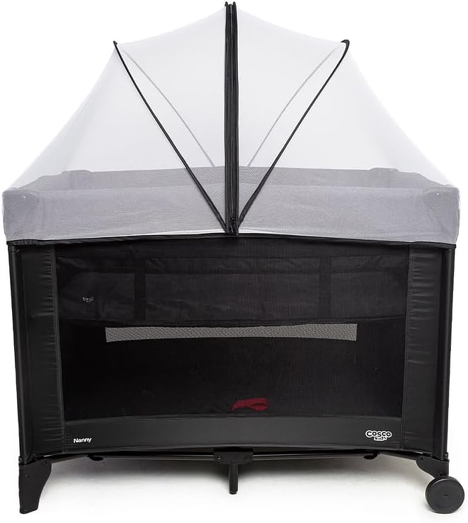 Berço Cosco Kids, Nanny, 0 a 18kg, Preto Mescla