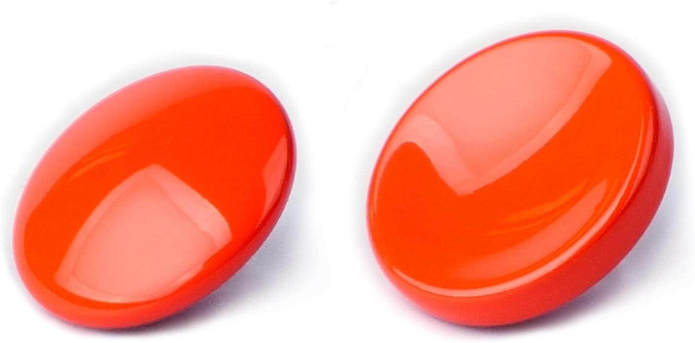 VKO Orange Metal Soft Shutter Release Button,Delicate Camera Shutter Button 11mm Concave 10mm Convex Surface(2 Pack)