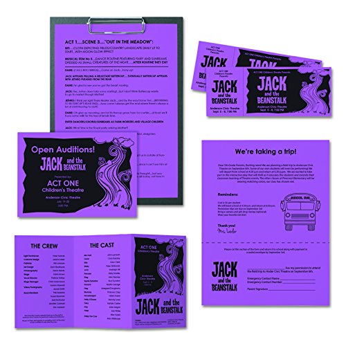 Neenah Astrobrights Premium Color Paper, 24 Lb, 8.5 X 11 Inches, 500 Sheets, Planetary Purple (22671) #TOP3