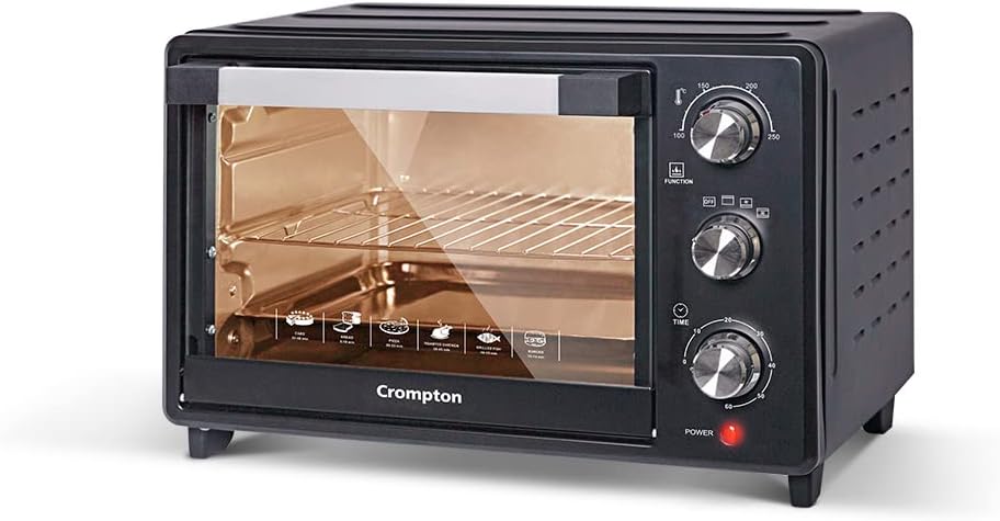 Crompton Baker's Delight 25 Ltr Oven Toaster Grill (OTG) with convection, with Even Heat Distribution