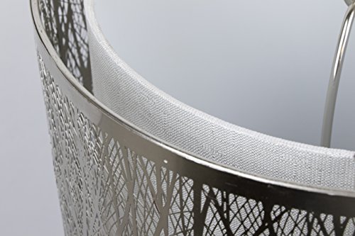 Grandview Gallery Table Lamp With Laser Cut Shade – Laser Cut Tree Scene With Sparkle White Lamp Shade And Brushed Nickel Body, 27.25” Table Lamp For Bedside, End Tables And More #TOP2