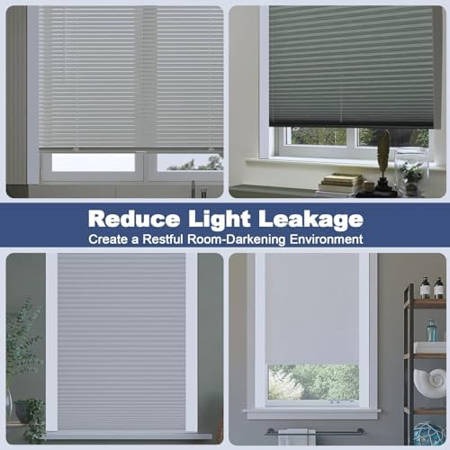 Light Blocking Roller Shade Strips - 2 Pack Black Aluminum U-Shaped Edge Side Tracks for Bedroom, Bathroom, Nursery & Office - 45cm/18in Privacy Protection