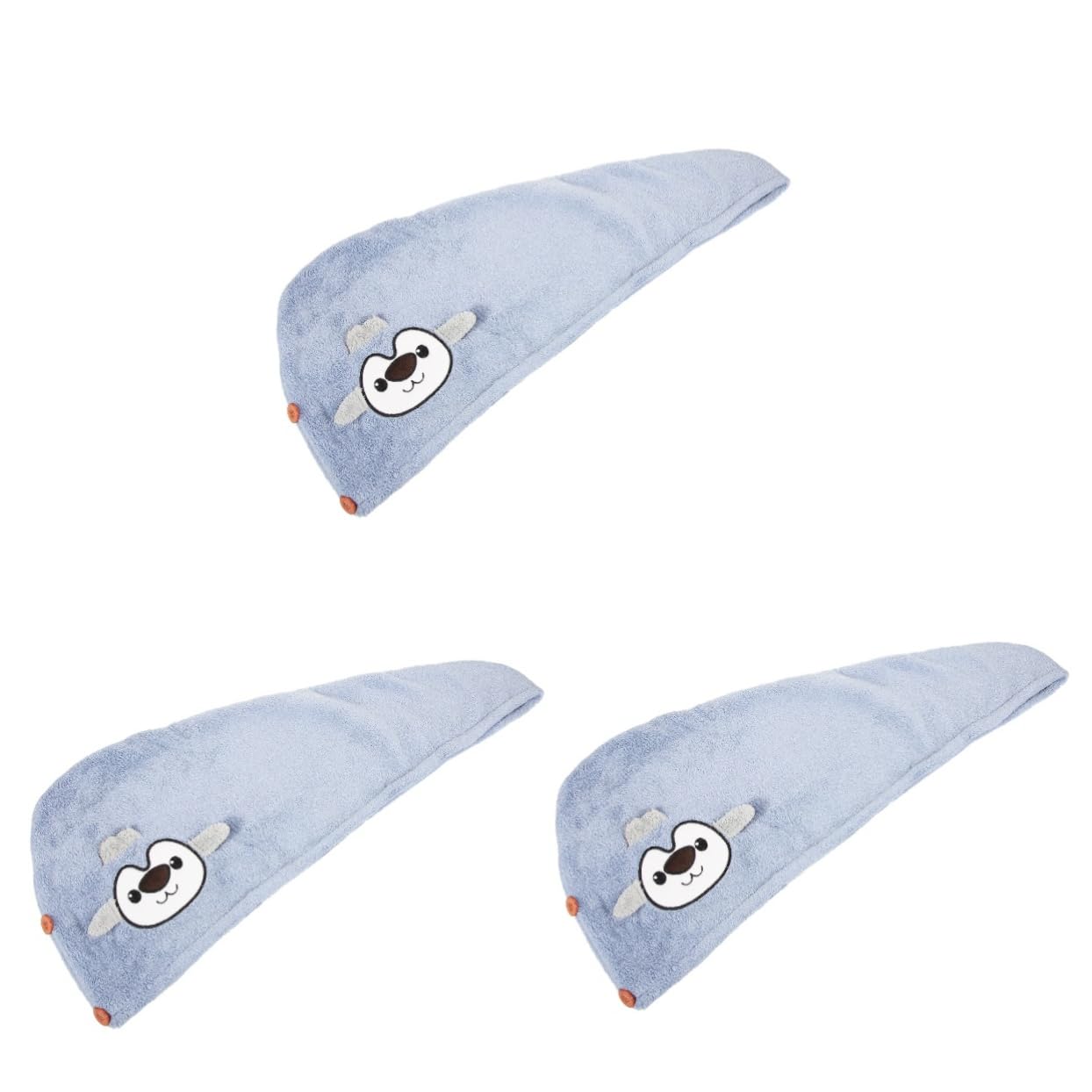 NOLITOY 3piezas Toalla De Microfibra Absorbente para Cabello Húmedo Envoltura Diseño Divertido y para Mamás y Fácil De Usar y Seca Rápidamente