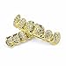 TOPGRILLZ Poker Heart Grills for Your Teeth, Grillz Teeth Men Grillz for Women, 18K Gold Plated Brass with Cubic Zirconia，Hip-Hop Cosplay Costume Accessory(Golden Heart)
