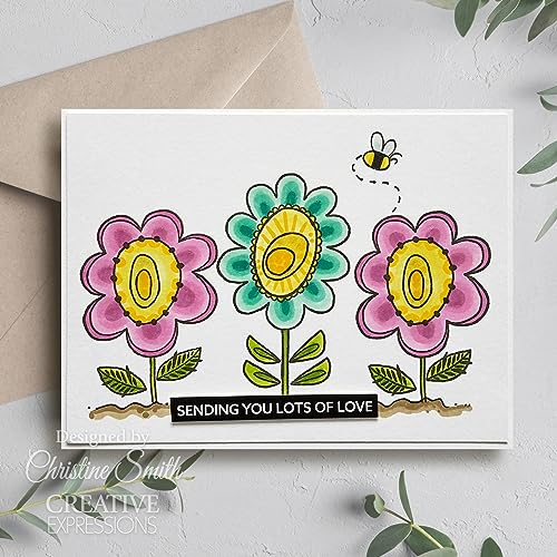 Woodware Jane Gill-Petal Doodles Stamp Set-Happy Soul, 4 x 6 inches, Clear - Image 4