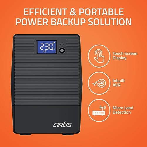Artis 1000 LCD Touchscreen UPS for Personal Computers, Desktop PCs, Laptops, Routers, Networking Devices and Gaming Consoles - Image 4