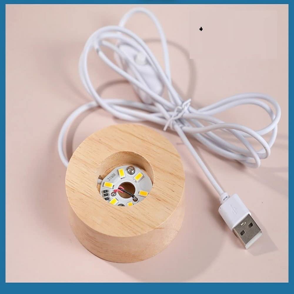 VVW&LIU Bola de Cristal Astronauta de Cristal Planeta Globo Bola del Sistema Solar grabada en 3D con Interruptor táctil Base de luz LED Astronomía, Bola de cristal5,8cm