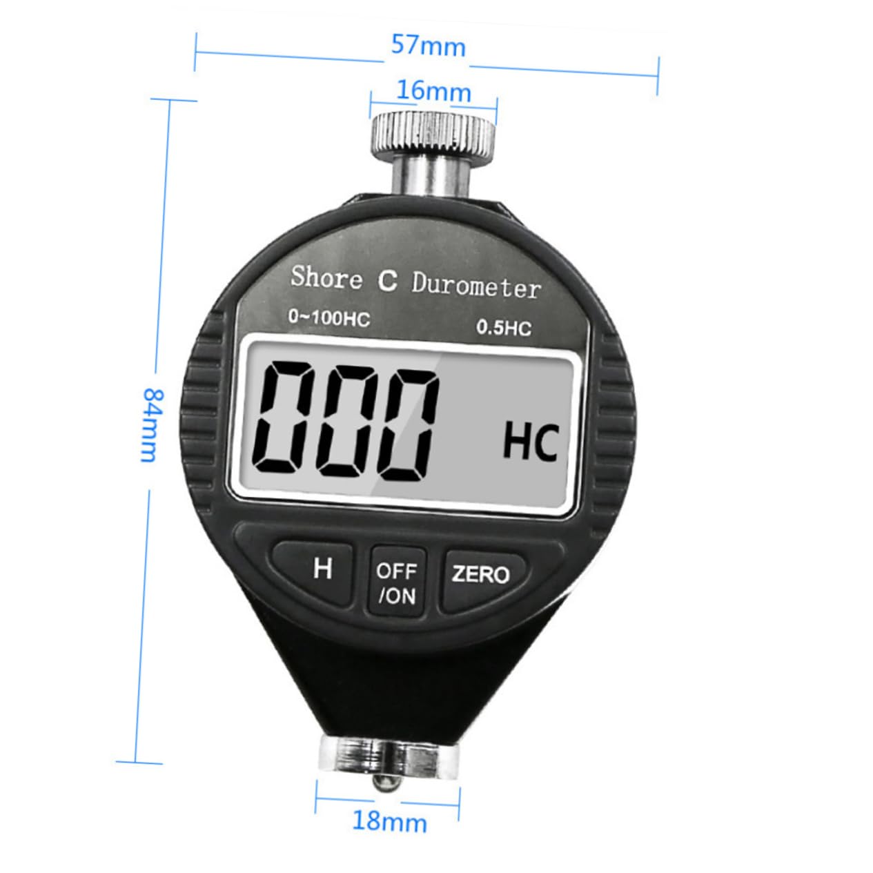 Cabilock Durómetro Shore a Digital Pantalla Lcd para Medición de Dureza en Plástico Negro y Cuero, Rango Amplio 0-100hc, Fácil Lectura para Uso Industrial y Científico