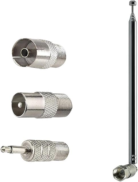 Telescopic DAB Radio Aerial Antenna for HiFi AV Receiver Mini System, Ancable FM Aerial Indoor Antenna 75 Ohm Unbal for Denon Sony Roberts Yamaha Hitachi Tivoli Audio Pioneer Onkyo Sangean and Bose
