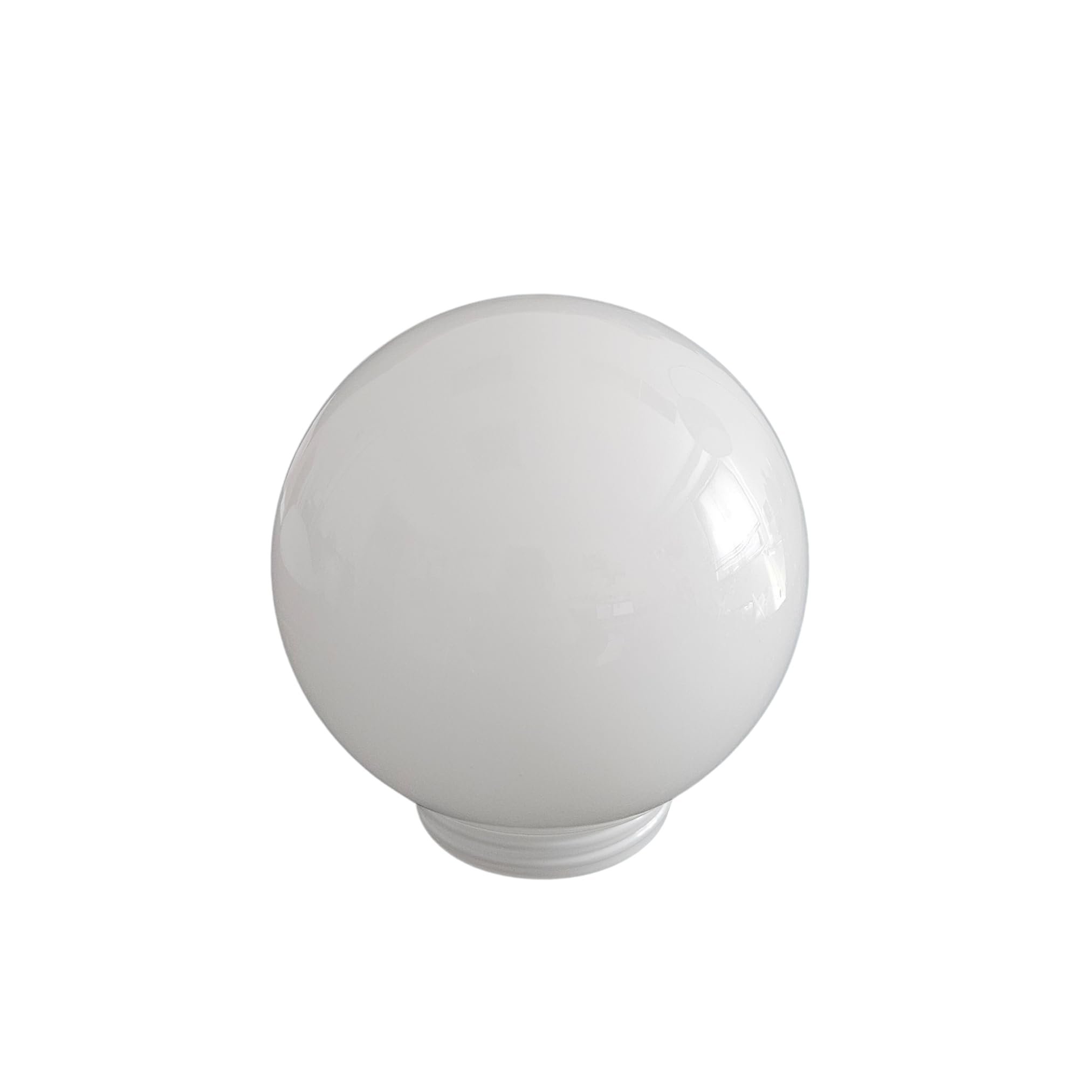Kugel Lampenschirm Zaunpfahlleuchten Kugelglas für eine Aussenleuchte Ersatzschirm Lampenglas Ersatzglas Ø 15cm (Glas: weiß 15cm / mit Gewinde)