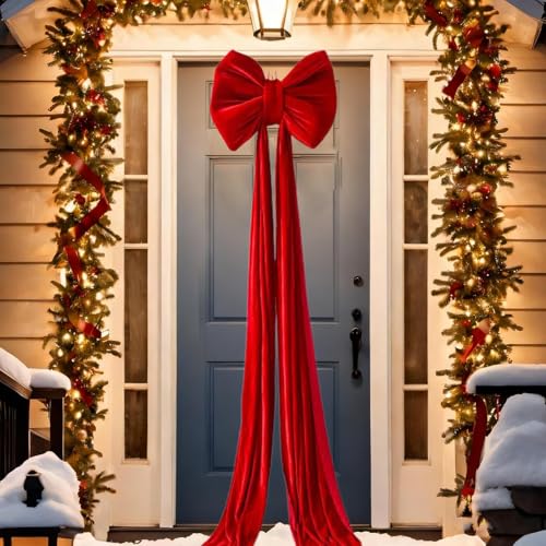 Cinta para árbol de Navidad extra grande: decoración elegante preatada para ventanas y puertas 8