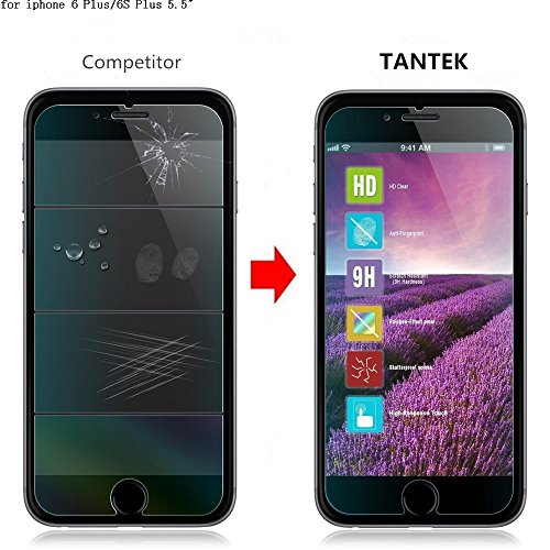 Image of iPhone 6S Plus Screen Protector, [3D Touch Compatible][Anti-Bubble][HD Ultra Clear] Premium Tempered Glass Screen Protector for Apple iPhone 6 /6S Plus (5.5 inch ONLY),-[3Pack]