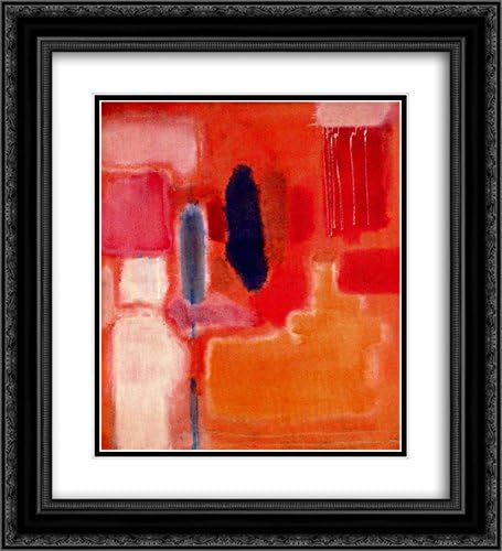 Mark Rothko 2X Matted 20x22 Black Ornate Framed Art Print 'No. 9'