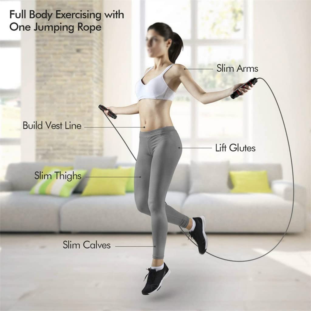 Skakanka bez szybkiej skakanki kabel z łożyskami kulkowymi stalowa skakanka siłownia fitness ćwiczenia domowe smukłe ciało