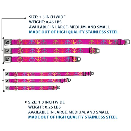 Collier de chien grand format Buckle Down anti-traction boucle robuste fuchsia - 4