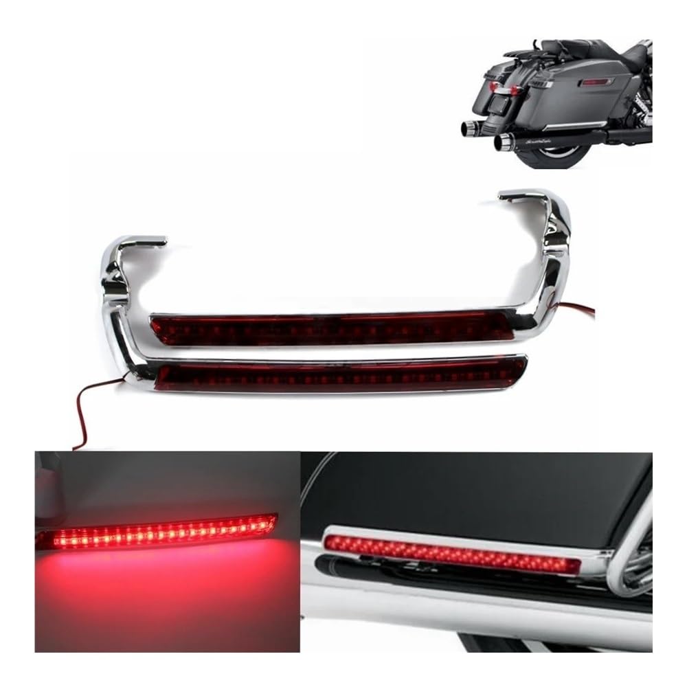 Posteriore Stop Freno Segnale Fanale LED Moto Bisaccia Side Maker Indicatore Luminoso Per Per Touring Per Road King FLHR FLHT FLTR FLHX 14-19 Fanale Posteriore
