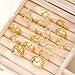 ZOVOLI 31 Pcs Chunky Gold Rings Fashion Stackable Rings for Women Statement Womens Rings Set Knuckle Band Ring Jewelry Gifts (ZOVOLI10-24638)