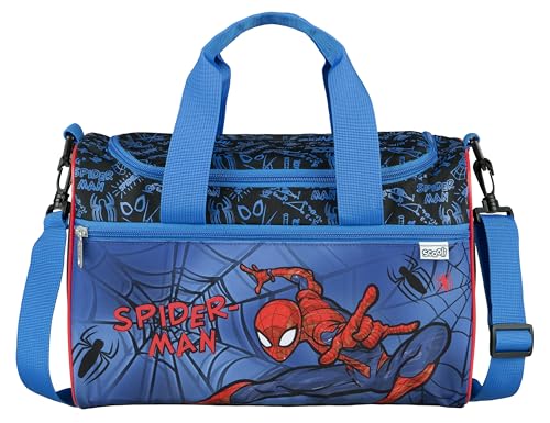 Scooli - Marvel Spider Man Bolsa de Deporte para niños - 23 x 35 x 16 cm - Amplio Compartimento Principal - Bandolera Ajustable - Accesorios para la Escuela - Bandolera