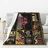 African American Girl Blanket Lightweight Fleece Throw Blanket Soft for Couch Living Room Sofa 60x50