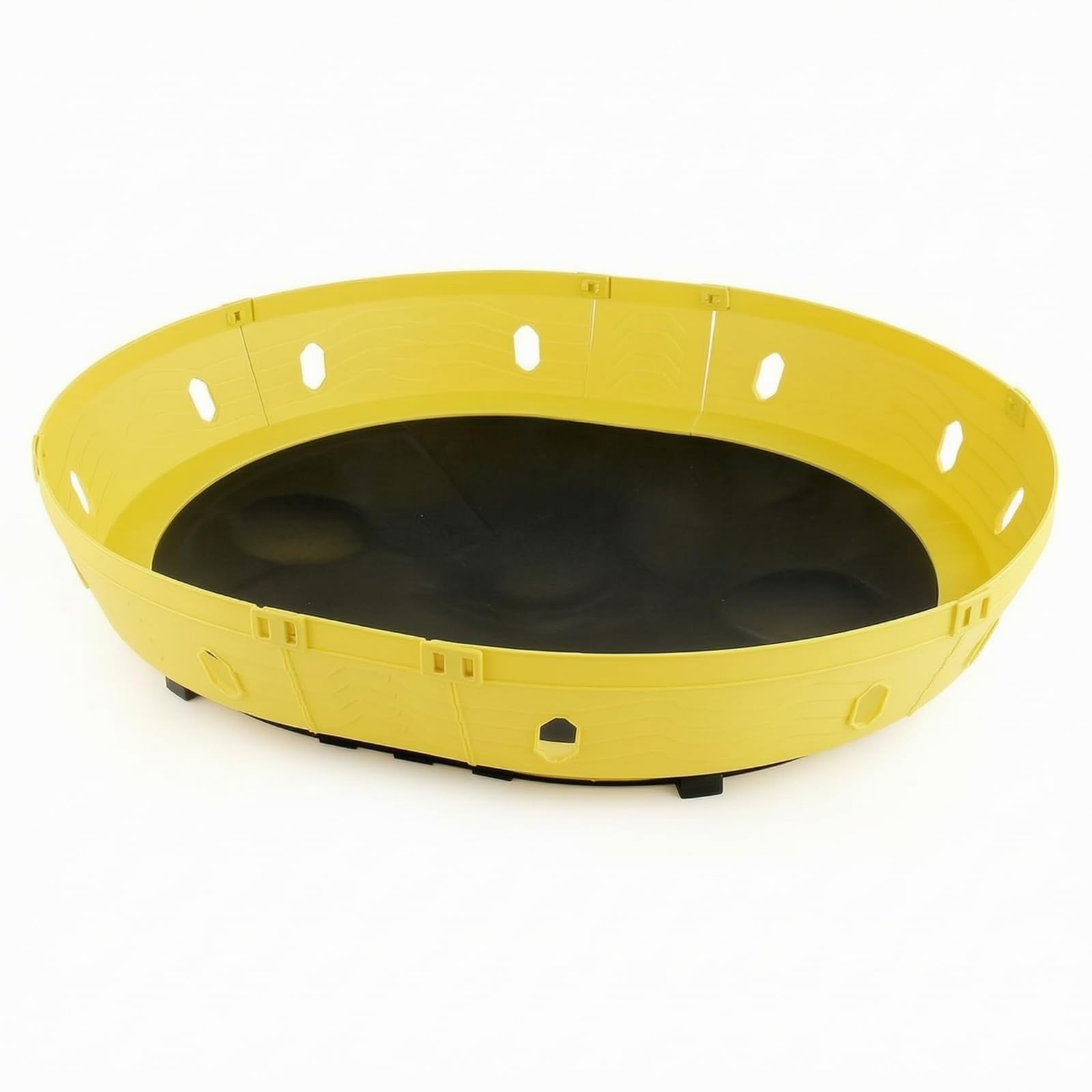 Gralara Texturizada Battaglia Ovale in Plastica Compatto Compatibile per Bambini, Battaglie Competitive di Trottole, Verde