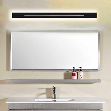 Black Long Wall Lights, Modern LED Wall Sconces, Strip Metal Wall Lamps with Linear Acrylic Shade, Nordic Minimalist Wall Light Fixtures for Bedside, Hallway, Stairwell