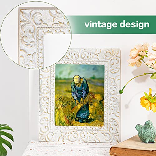 Sungmor Wall Mounted Cast Iron Family Picture Frame, Beautiful Vintage Beige Picture Frame For 6.8X8.2 Photo, Antique Farmhouse Ornate Oil Painting Frame, 10X12 Large & Sturdy Wall Decorating Frame #TOP2