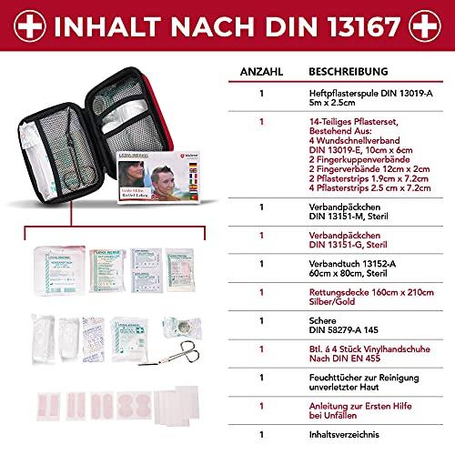 First Aid Kit Bag - Small Safety Emergency Supplies for Travel, Car, Camping, Sports - Compact and Robust Medical Kit… - Image 3