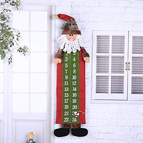 Calendário natalino com contagem regressiva de Natal e calendário adventista da Luoem, enfeite para