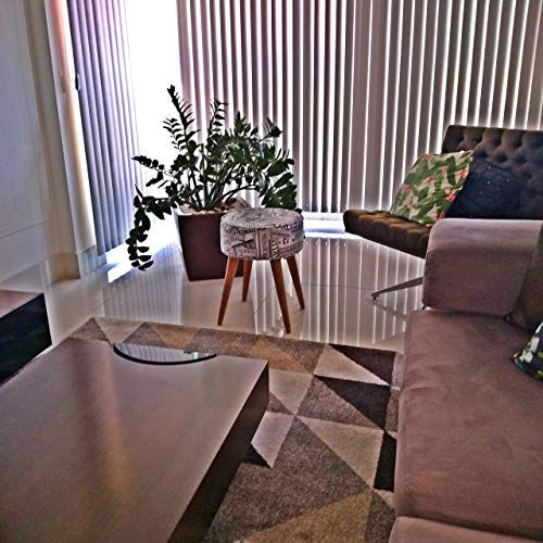 Puff Decorativo Estampado com Pés Palito