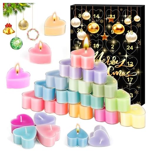 MOMOSTAR Calendario Adviento Velas 2025 Mujer, Calendario de Adviento con 24 Velas Perfumadas Diferentes, Navidad Decoración 2025, Regalo para Mamá, Hermana, Hija y Novia