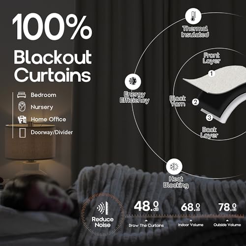 PANELSBURG Beige Curtains 84 Inch Length 2 Panels Set,Linen Farmhouse Boho Room Darkening Blackout Thermal Curtains 84 Inches Long for Bedroom Black Out Aesthetic,Cortinas para Sala Modernas 2025 - Image 6