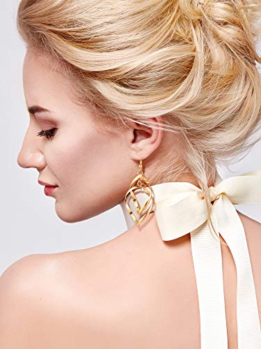 Hicarer 9 Pairs Dangle Earrings for Women Golden Silver Fringed Tassel Exaggerated Boho Earrings3