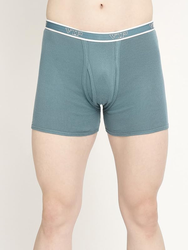 Image of VIP Advanta 100% Ribbed Cotton Fabric Trunk Combo Set for Mens with Covered Elastic Waistband