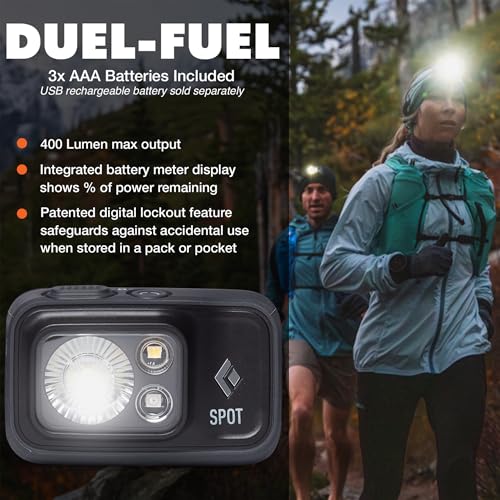 Black Diamond Equipment Spot 400 ヘッドランプ グラファイト BD620672 の商品画像 1