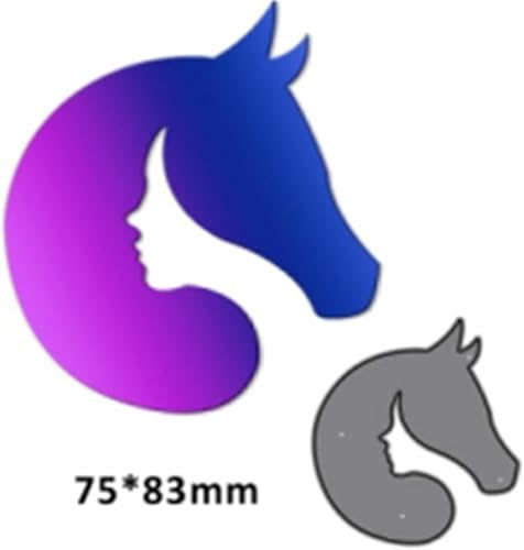 Miniatura 3 de Troqueles de corte de animales de caballo Plantilla de grabado de metal Plantilla de álbum de recortes DIY para hacer tarjetas de cumpleaños,