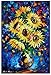 Leinwand Poster 60x90cm Kein Rahmen Leonid Afremov Sonnenblumen Bild Wohnzimmer Leinwanddruck Innen Gemälde Wandkunst