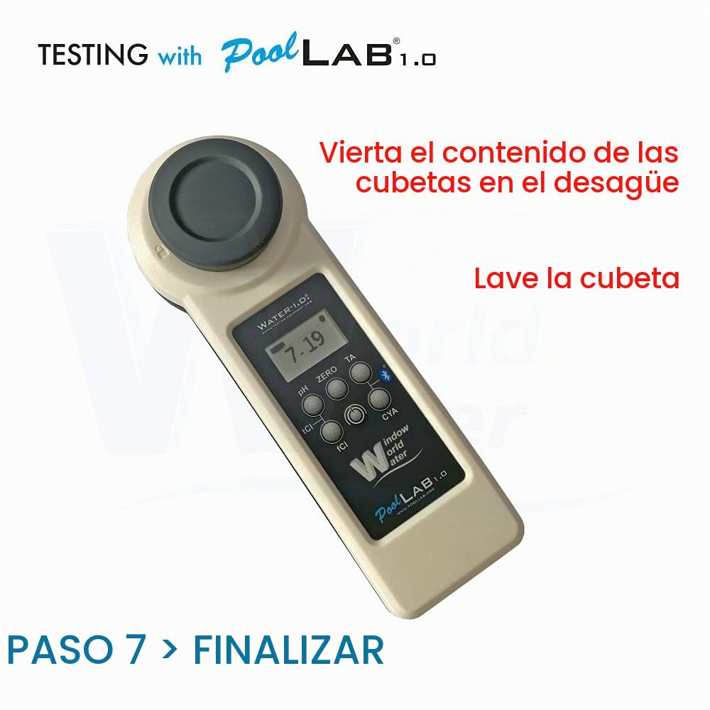 PoolLab 1.0 - Comprobador de agua electrónico - Edición especial 13 en 1 - Electrónico Pool Water Tester - Fotómetro para Whirlpool - Muy fácil de usar, Bluetooth, potente aplicación
